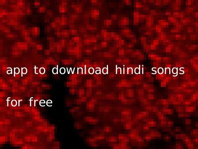 app to download hindi songs for free