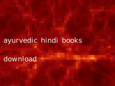 ayurvedic hindi books download