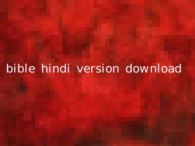 bible hindi version download