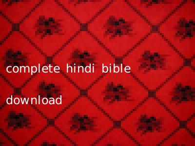 complete hindi bible download