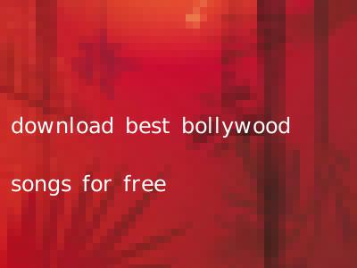download best bollywood songs for free