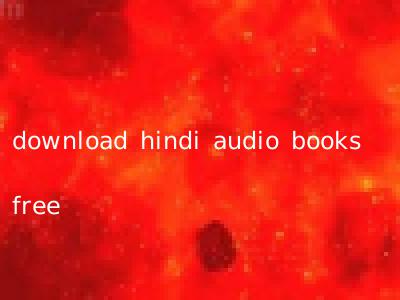 download hindi audio books free