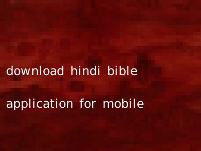 download hindi bible application for mobile