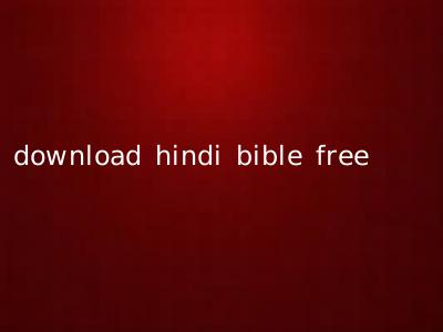 download hindi bible free