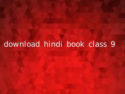 download hindi book class 9