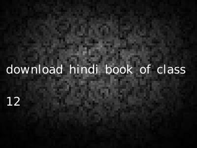 download hindi book of class 12