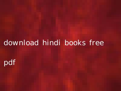 download hindi books free pdf