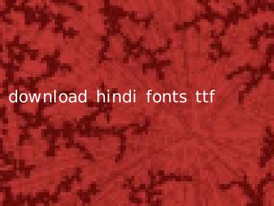 download hindi fonts ttf