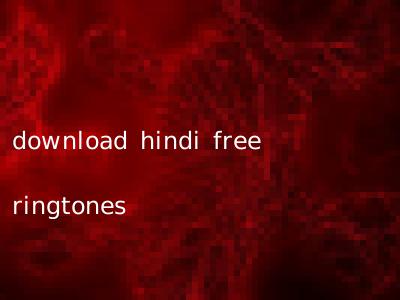 download hindi free ringtones