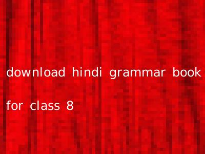 download hindi grammar book for class 8