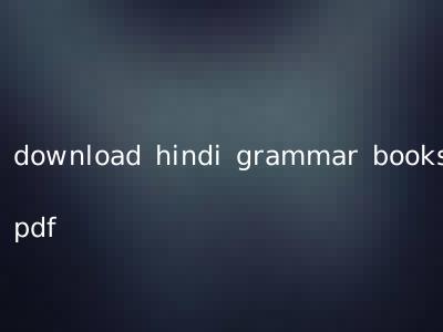 download hindi grammar books pdf