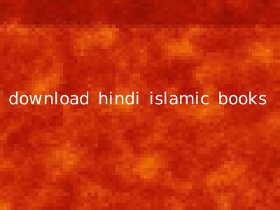 download hindi islamic books