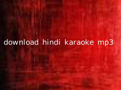 download hindi karaoke mp3