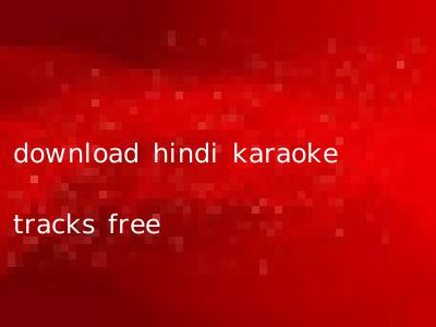 download hindi karaoke tracks free