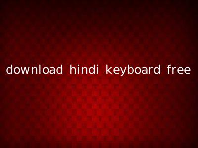 download hindi keyboard free