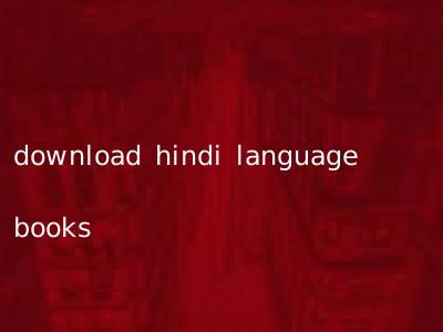 download hindi language books