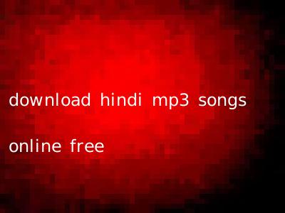 download hindi mp3 songs online free