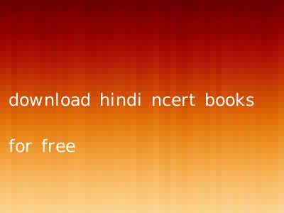 download hindi ncert books for free