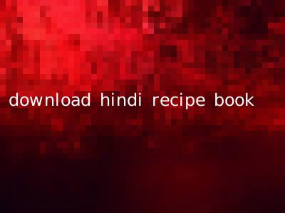 download hindi recipe book