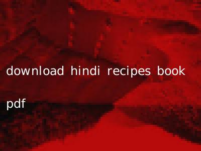 download hindi recipes book pdf