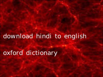 download hindi to english oxford dictionary