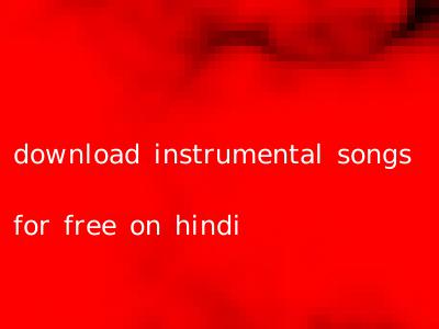 download instrumental songs for free on hindi