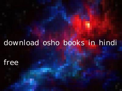 download osho books in hindi free