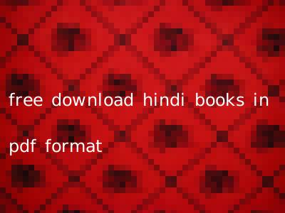 free download hindi books in pdf format