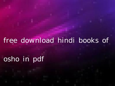 free download hindi books of osho in pdf