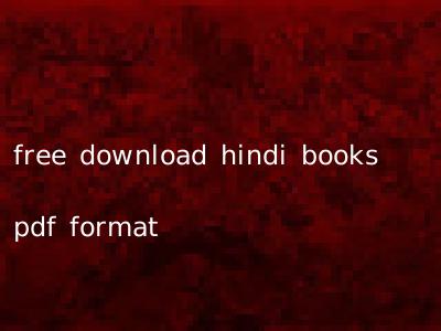 free download hindi books pdf format