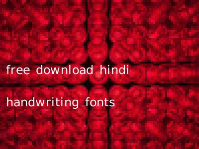 free download hindi handwriting fonts