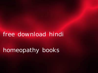 free download hindi homeopathy books