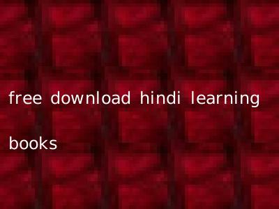 free download hindi learning books