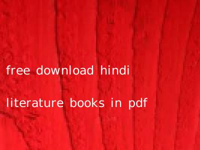 free download hindi literature books in pdf
