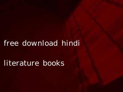 free download hindi literature books