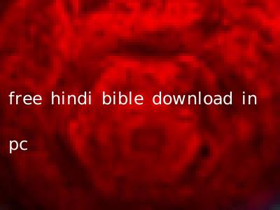 free hindi bible download in pc