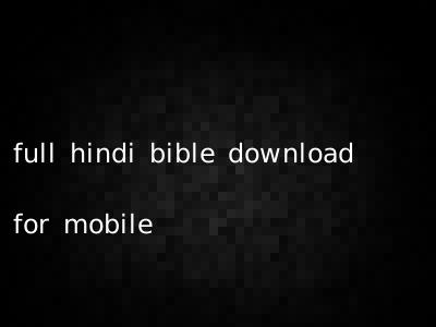 full hindi bible download for mobile