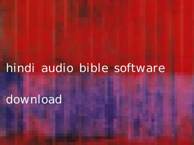 hindi audio bible software download