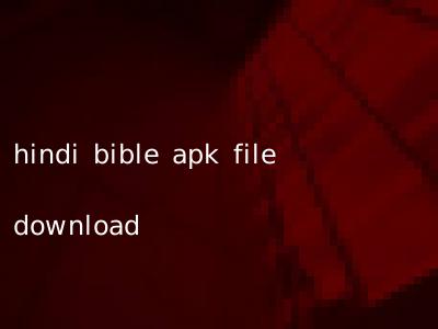 hindi bible apk file download