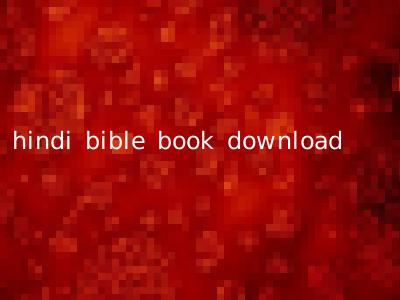 hindi bible book download