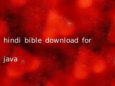 hindi bible download for java
