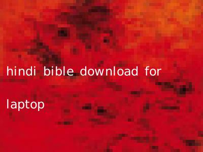 hindi bible download for laptop