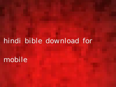 hindi bible download for mobile