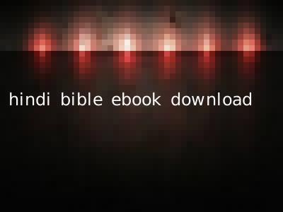 hindi bible ebook download