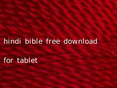 hindi bible free download for tablet