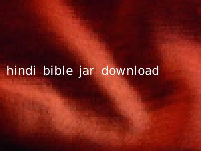 hindi bible jar download