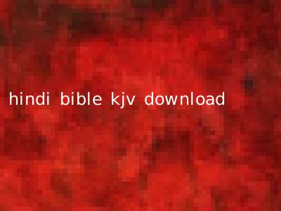 hindi bible kjv download