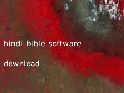 hindi bible software download
