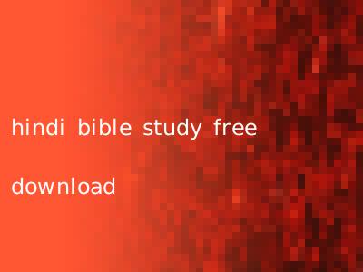 hindi bible study free download