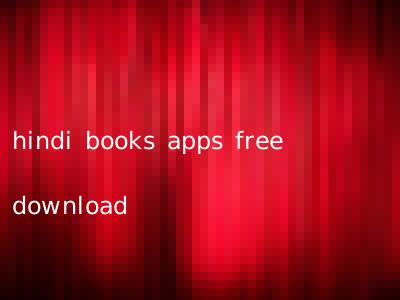hindi books apps free download